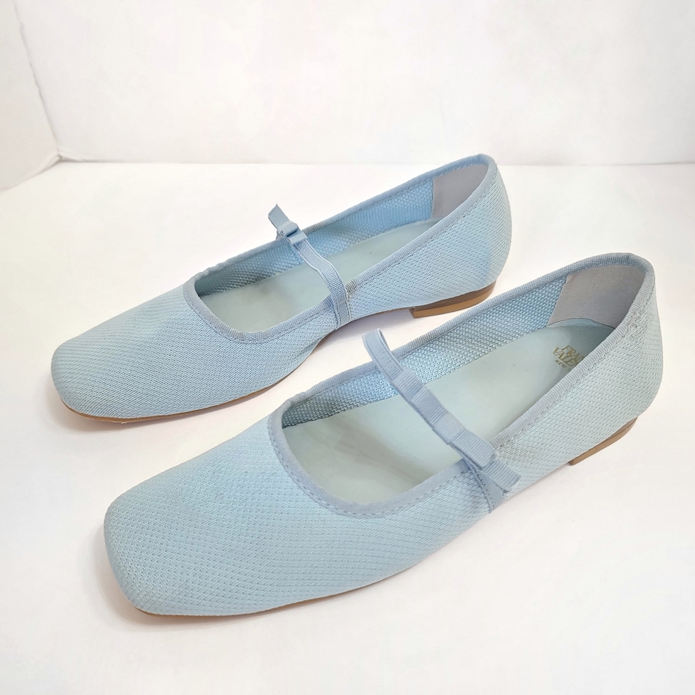 Frances Valentine | Jude Mary Jane Knit Flat Light Blue Size 7 - Picture 4 of 13